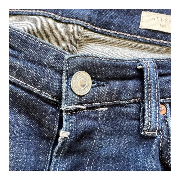 ALLSAINTS "REX" Button Fly Blue Denim Jeans Size 31/38 - Picture 6 of 6
